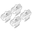 N21194 . AUDI A6 4D 04/11+ KIT ΑΚΡΑ (ΠΟΔΙΑ) ΓΙΑ ΜΠΑΡΕΣ NORDRIVE