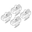 N21196 . HONDA JAZZ 09/15+ KIT ΑΚΡΑ (ΠΟΔΙΑ) ΓΙΑ ΜΠΑΡΕΣ NORDRIVE