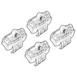 N21201 . TOYOTA VERSO 2009+ KIT ΑΚΡΑ (ΠΟΔΙΑ) ΓΙΑ ΜΠΑΡΕΣ NORDRIVE