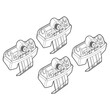 N21206 . ALFA ROMEO STELVIO 03/17+ KIT ΑΚΡΑ (ΠΟΔΙΑ) ΓΙΑ ΜΠΑΡΕΣ NORDRIVE