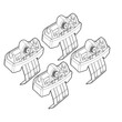 N21132 . RENAULT SCENIC X-MOD 09/09+ KIT ΑΚΡΑ (ΠΟΔΙΑ) ΓΙΑ ΜΠΑΡΕΣ NORDRIVE