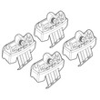 N21162 . FIAT FREEMONT 05/11+ KIT ΑΚΡΑ (ΠΟΔΙΑ) ΓΙΑ ΜΠΑΡΕΣ NORDRIVE