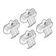N21223 . FORD MONDEO 4D 11/14+ KIT ΑΚΡΑ (ΠΟΔΙΑ) ΓΙΑ ΜΠΑΡΕΣ NORDRIVE