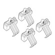 N21229 . MAZDA 3 5D 02/19+ KIT ΑΚΡΑ (ΠΟΔΙΑ) ΓΙΑ ΜΠΑΡΕΣ NORDRIVE