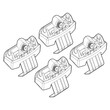 N21178 . RENAULT ESPACE 05/15+  KIT ΑΚΡΑ (ΠΟΔΙΑ) ΓΙΑ ΜΠΑΡΕΣ NORDRIVE