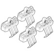 N21189 . RENAULT MEGANE IV 5D 01/16+ KIT ΑΚΡΑ (ΠΟΔΙΑ) ΓΙΑ ΜΠΑΡΕΣ NORDRIVE