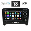DIGITAL IQ X078_GPS (7'' DVD) MULTIMEDIA SYSTEM for AUDI ΤΤ mod. 2007-2015