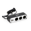 01706/AM . ΑΝΤΑΠΤΟΡΑΣ ΑΝΑΠΤΗΡΑ ΤΡΙΠΛΟΣ+ 1 USB 500mA ΜΕ ΚΑΛΩΔΙΟ 30cm 12/24V 2A MAX AMiO - 1 ΤΕΜ.