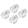 N21217 . HONDA CIVIC 4/5D 03/17+ KIT ΑΚΡΑ (ΠΟΔΙΑ) ΓΙΑ ΜΠΑΡΕΣ NORDRIVE