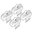 N21160 . NISSAN QASHQAI 02/14+ KIT ΑΚΡΑ (ΠΟΔΙΑ) ΓΙΑ ΜΠΑΡΕΣ NORDRIVE