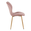 Καρέκλα Jelour pakoworld βελούδο σε σάπιο μήλο απόχρωση-πόδια φυσικά μεταλλικά 46.5x60x84εκ 4 τμχ