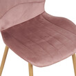 Καρέκλα Jelour pakoworld βελούδο σε σάπιο μήλο απόχρωση-πόδια φυσικά μεταλλικά 46.5x60x84εκ 4 τμχ