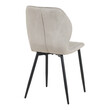 Καρέκλα Jelour pakoworld βελούδο σε γκρι απόχρωση-πόδια μαύρα μεταλλικά 46.5x60x84εκ 4 τμχ