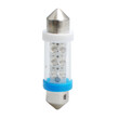 L023B/MT . ΑΜΠΑΚΙΑ ΠΛΑΦΟΝΙΕΡΑΣ C5W/C10W 12V 0,37W SV8,5 36mm LED 6xFlux 3mm ΜΠΛΕ  M-TECH - 1 ΤΕΜ.