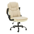 Καρέκλα γραφείου διευθυντή Stellar pakoworld pu σε μπεζ-εκρού απόχρωση 70x77x110-119εκ