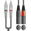 Chord 2R-2XM150 Kαλώδιο Ήχου 2 x RCA Plugs - 2 x XLR Male  1.5m (Τεμάχιο)