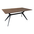 Τραπέζι Ezali pakoworld καρυδί mdf με μαύρα μεταλλικά πόδια 160x90x75εκ