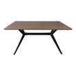 Τραπέζι Ezali pakoworld mdf καρυδί με μαύρα μεταλλικά πόδια 140x80x75εκ