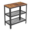Μεταλλικό Βοηθητικό Τραπεζάκι Σαλονιού με 2 Ράφια 60 x 30 x 60 cm VASAGLE LET33BX