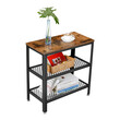 Μεταλλικό Βοηθητικό Τραπεζάκι Σαλονιού με 2 Ράφια 60 x 30 x 60 cm VASAGLE LET33BX
