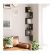 Γωνιακή Ξύλινη Ραφιέρα με 5 Ράφια 20 x 20 x 127.5 cm Χρώματος Μαύρο VASAGLE LBC20BK