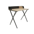 Μεταλλικό Γραφείο με Ξύλινη Επιφάνεια 90 x 50 x 84 cm Χρώματος Μαύρο Home Deco Factory HD6425