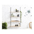 Επιτοίχια Μεταλλική Ορθογώνια Ραφιέρα με 4 Ξύλινα Ράφια 65 x 17 x 114.5 cm Alicante Lifa-Living 8719743323230