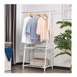 Μεταλλική Κρεμάστρα Ρούχων Δαπέδου με 2 Ράφια 107.5 x 45 x 150 cm HOMCOM 850-112