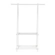 Μεταλλική Κρεμάστρα Ρούχων Δαπέδου με 2 Ράφια 107.5 x 45 x 150 cm HOMCOM 850-112