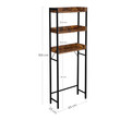 Μεταλλική Εταζέρα Μπάνιου με 3 Ράφια 63 x 25 x 165 cm VASAGLE BTS002B01V1