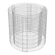 Στρογγυλό Συρματοκιβώτιο Υπερυψωμένη Γλάστρα από Γαλβανισμένο Ατσάλι 90 x 80 cm Songmics GGB879
