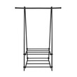 Μεταλλική Κρεμάστρα Ρούχων Δαπέδου με 2 Ράφια 107 x 43.5 x 150 cm ModernHome YLT-0311F-Black