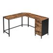 Μεταλλικό Γωνιακό Γραφείο με 1 Ντουλάπι και 1 Συρτάρι 150 x 137 x 75 cm VASAGLE LWD74X