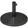Outsunny Round Rattan Effect Garden Base Parasol Ø45cm Βάρος 9,5kg, Μαύρο 84D-170V01BK