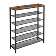 Μεταλλική Παπουτσοθήκη με 6 Ράφια 100 x 30 x 110 cm VASAGLE LBS016B01