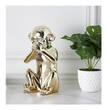 Διακοσμητική Μαϊμού από Δολομίτη 17 x 15 x 28 cm Χρώματος Χρυσό Home Deco Factory HD0006
