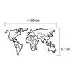 Μεταλλικός Διακοσμητικός Παγκόσμιος Χάρτης Τοίχου 100 x 52 cm Shally Dogan 02815302