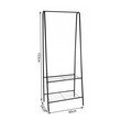 Μεταλλική Κρεμάστρα Ρούχων Δαπέδου με 2 Ράφια 60 x 34 x 153 cm Ruhhy 22258
