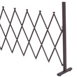 Outsunny Scissor Gate Fence Extendable Scissor Barrier 35-300cm Κήπος Αλουμίνιο καφέ H103,5cm 844-138