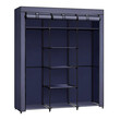 Φορητή Υφασμάτινη Ντουλάπα με Μεταλλικό Σκελετό Χρώματος Σκούρο Μπλε 150 x 45 x 175 cm Songmics RYG012I02