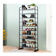 Μεταλλική Παπουτσοθήκη με 10 Ράφια 66 x 29 x 152 cm Costway HW63424