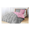 Πάπλωμα Διπλής Όψης Υπέρδιπλο 220 x 240 cm Χρώματος Γκρι / Ροζ Idomya 30101065