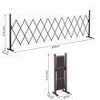 Outsunny Scissor Gate Fence Extendable Scissor Barrier 35-300cm Κήπος Αλουμίνιο καφέ H103,5cm 844-138