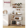 Ράφι Κουζίνας VASAGLE με Πρίζες, 40x80x170 εκ., Καφέ/Λευκό 