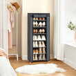 SONGMICS Υφασμάτινη Παπουτσοθήκη 7 Επιπέδων 46 x 28 x 126 cm Γκρι, URXJ36G 
