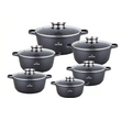 Σετ Μαγειρικά Σκεύη - Κατσαρόλες 12 τεμάχια Μαύρο ZL-8526 ZILNER