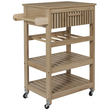 Ξύλινο Τρόλει Κουζίνας με 3 Ράφια και Συρτάρι 65 x 84.5 x 40 cm HD0312 Home Deco Factory