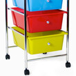 BAKAJI  Πολυλειτουργικό Μεταλλικό Τρόλεϊ με 3 Πλαστικά Συρτάρια 33 x 39 x 65 cm Πολύχρωμο 02826469