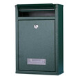 BAKAJI  Ταχυδρομικό Κουτί Τοίχου από Ατσάλι Γραμματοκιβώτιο Εξωτερικού Χώρου με Κλειδί Πράσινο  02832146