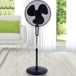 BAKAJI  Ανεμιστήρας με στρογγυλή βάση και τηλεχειριστήριο 50W μαύρος 3 ταχύτητες + χρονοδιακόπτης  02839189